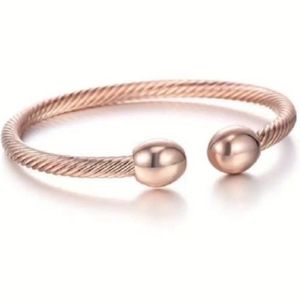 Rose gold bracelet cuff